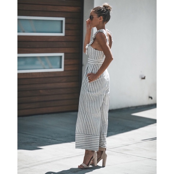 ❗️LAST ONE❗️Striped Ruffle Jumpsuit - Picture 3 of 7